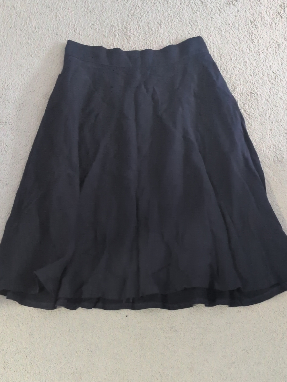 Ann Taylor Navy A-Line Midi Skirt